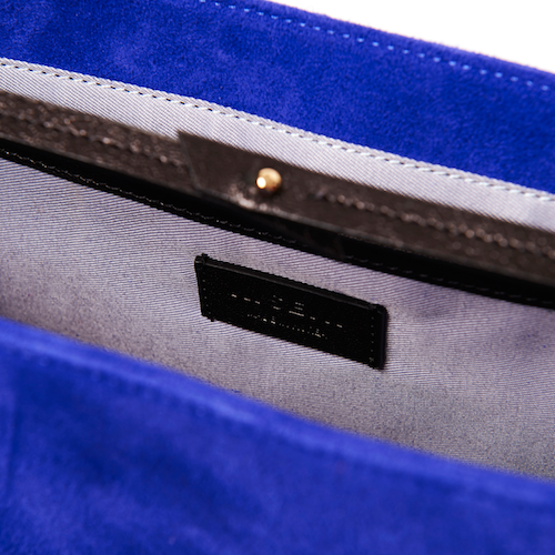 Marc Fisher Day By Day Mixed Dome Satchel Cobalt