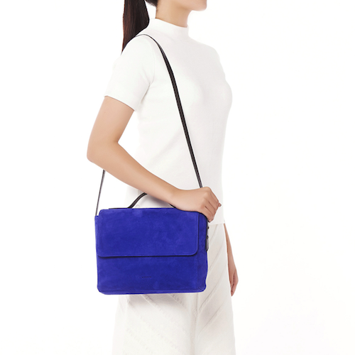Marc Fisher Day By Day Mixed Dome Satchel Cobalt main image 1